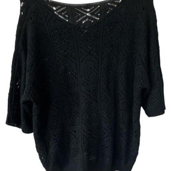Open Knit Black Sweater - Picture 2 of 6